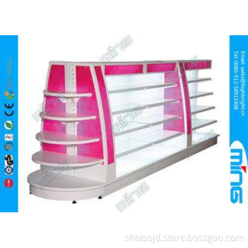 Two Sided Supermarket Display Shelves , Convenience Store
